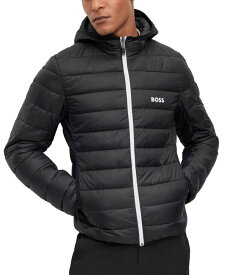 【送料無料】 ヒューゴボス メンズ ジャケット・ブルゾン ダウンジャケット アウター Men's Water-Repellent Puffer Jacket Black