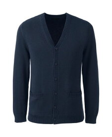 【送料無料】 ランズエンド メンズ ニット・セーター カーディガン アウター Men's School Uniform Cotton Modal Button Front Cardigan Sweater Classic navy