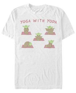 �t�B�t�X�T�� �����Y �g�b�v�X T�V���c Fifth Sun Men's Yoga with Yoda Short Sleeve Crew T-shirt White �z���C�g