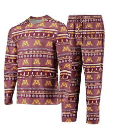 【送料無料】 コンセプツ スポーツ メンズ ニット・セーター アウター Men's Maroon Minnesota Golden Gophers Ugly Sweater Long Sleeve T-shirt and Pants Sleep Set Maroon