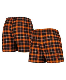 【送料無料】 コンセプツ スポーツ メンズ ボクサーパンツ アンダーウェア Men's Black Orange San Francisco Giants Ledger Flannel Boxers Black Orange