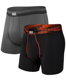 【送料無料】 サックス メンズ ボクサーパンツ アンダーウェア Men's Sport Mesh Slim Fit Boxer Briefs 2PK Black Digi Dna/graphite