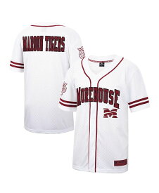 【送料無料】 コロシアム メンズ シャツ トップス Men's White Morehouse Maroon Tigers Free Spirited Mesh Button-Up Baseball Jersey White