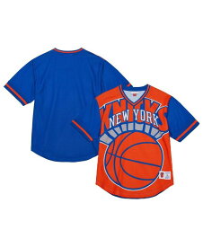 【送料無料】 ミッチェル&ネス メンズ Tシャツ トップス Men's Orange New York Knicks Jumbotron 3.0 Mesh V-Neck T-shirt Orange