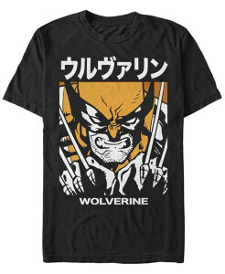 tBtXT Y gbvX TVc Fifth Sun Marvel Men's X-Men Wolverine Kanji Comic Poster Short Sleeve T-Shirt Black ubN