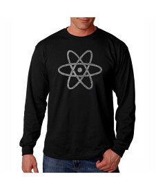 【送料無料】 エルエーポップアート メンズ Tシャツ トップス Men's Word Art Long Sleeve T-Shirt - Atom Black