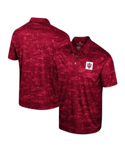 RVA Y gbvX |Vc vg Vc Colosseum Men's Crimson Indiana Hoosiers Daly Print Polo Shirt Crimson N]