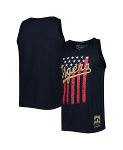 �~�b�`�F��&�l�X �����Y �g�b�v�X �^���N�g�b�v Mitchell & Ness Men's Navy Detroit Tigers Cooperstown Collection Stars and Stripes Tank Top Navy �l�C�r�[
