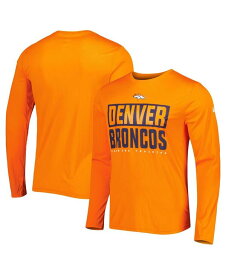 【送料無料】 ニューエラ メンズ Tシャツ トップス Men's Orange Denver Broncos Combine Authentic Offsides Long Sleeve T-shirt Orange