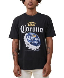 【送料無料】 コットンオン メンズ Tシャツ トップス Men's Special Edition Classic Crew Neck T-shirt Washed Black Corona Bottle Cap