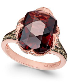 【送料無料】 ル ヴァン レディース リング アクセサリー Chocolatier&reg; Pomegranate Garnet (6-9/10 ct. t.w.) and Diamond (3/8 ct. t.w.) Ring in 14k Rose Gold Garnet