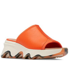 【送料無料】 ソレル レディース サンダル シューズ Women's Kinetic Impact Slip-On Wedge Slide Sandals Optimized Orange Honey White