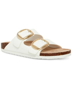 �}�b�f���K�[�� ���f�B�[�X �V���[�Y �T���_�� Madden Girl Bodie Buckle Footbed Slide Sandals White Box Patent �z���C�g