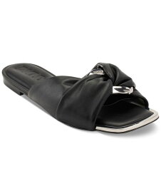 【送料無料】 ダナ キャラン ニューヨーク レディース サンダル シューズ Women's Doretta Square Toe Slide Sandals Black/ Nickel