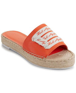 yz J[ K[tFh fB[X T_ V[Y Cherie Logo Slip-On Espadrille Platform Slide Sandals Sunkissed Apricot