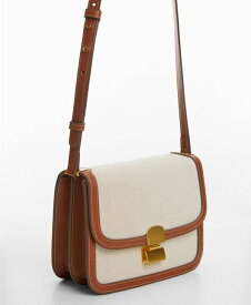 【送料無料】 マンゴ レディース ショルダーバッグ バッグ Women's Flap Detail Crossbody Bag Medium Bro