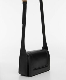 【送料無料】 マンゴ レディース ショルダーバッグ バッグ Women's Flap Detail Crossbody Bag Medium Bro