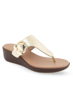 �G�A���\�[���Y ���f�B�[�X �V���[�Y �T���_�� Aerosoles Women's Izola Wedge Sandals Eggnog Polyurethane Leather