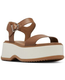 【送料無料】 ソレル レディース サンダル シューズ Dayspring Ankle-Strap Platform Sandals Velvet Tan Chalk