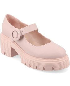 【送料無料】 ジュルネ コレクション レディース パンプス シューズ Women's Zarynn Mary Jane Treaded Outsole Platform Pumps Pink