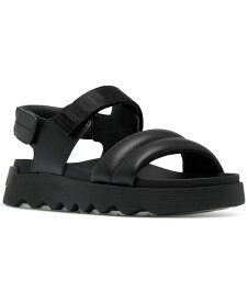 【送料無料】 ソレル レディース サンダル シューズ Women's Viibe Ankle-Strap Slingback Sport Sandals Black Black