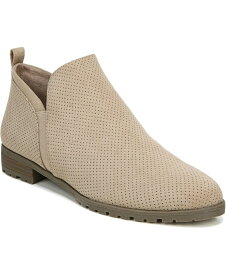 【送料無料】 ドクター・ショール レディース ブーツ・レインブーツ シューズ Women's Rollin Booties Woodsmoke Brown Microfiber