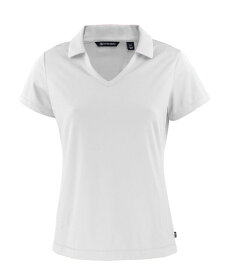 【送料無料】 カッターアンドバック レディース シャツ トップス Women's Daybreak Eco Recycled V-neck Polo Shirt White