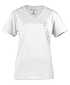【送料無料】 ソルトライフ レディース シャツ トップス Women's Sea Yall Cotton Graphic V-Neck T-Shirt White
