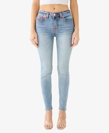 【送料無料】 トゥルーレリジョン レディース デニムパンツ ジーンズ ボトムス Women's Jennie Flap Super T Skinny Jeans Misty