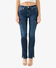 【送料無料】 トゥルーレリジョン レディース カジュアルパンツ カーゴパンツ ボトムス Women's Slim Denim Cargo Pant Persian Gulf