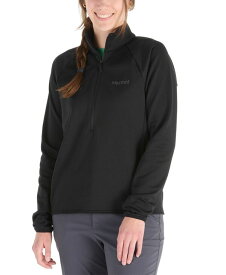 【送料無料】 マーモット レディース シャツ トップス Women's Leconte Fleece Half-Zip Pullover Black