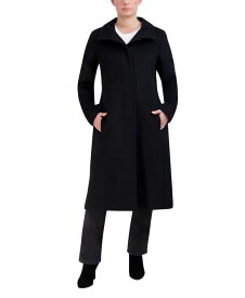 【送料無料】 コールハーン レディース ジャケット・ブルゾン アウター Women's Stand-Collar Single-Breasted Wool Blend Coat Black