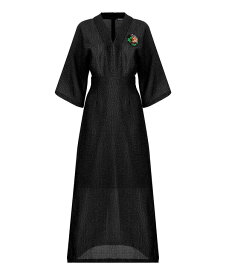 【送料無料】 ノクチューン レディース ワンピース トップス Women's V-Neck Three-Quarter-Sleeve Dress Black