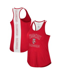 yz RVA fB[X ^Ngbv gbvX Women's Red Wisconsin Badgers 10 Days Racerback Scoop Neck Tank Top Red