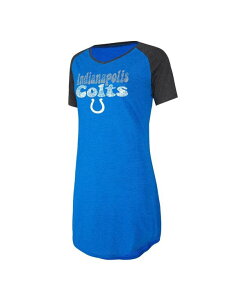 RZvc X|[c fB[X gbvX Vc VlbN Concepts Sport Women's Royal Black Distressed Indianapolis Colts Raglan V-Neck Nightshirt Royal Black ubN