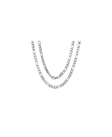 【送料無料】 スティールタイム メンズ ネックレス・チョーカー・ペンダントトップ アクセサリー Men's Stainless Steel Figaro Chain Link Necklace Silver
