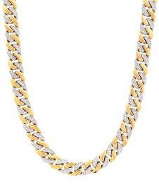 【送料無料】 シモン アイ スミス メンズ ネックレス・チョーカー・ペンダントトップ アクセサリー Men's Crystal Curb Link 24" Chain Necklace in Stainless Steel & Gold-Tone Ion-Plate Gold-Tone