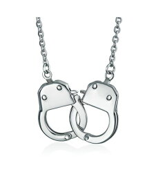 【送料無料】 ブリング メンズ ネックレス・チョーカー・ペンダントトップ アクセサリー Unisex Punk Rocker Biker Jewelry Large Handcuff Statement Necklace Stainless Steel Pendant For Men Women 22 Inch Silver