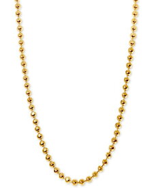 【送料無料】 アレックス ウー メンズ ネックレス・チョーカー・ペンダントトップ アクセサリー Beaded 18" Chain Necklace in 14k Gold Yellow Gold
