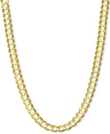 【送料無料】 イタリアン ゴールド メンズ ネックレス・チョーカー・ペンダントトップ アクセサリー 24" Open Curb Link Chain Necklace (4-5/8mm) in Solid 14k Gold Gold