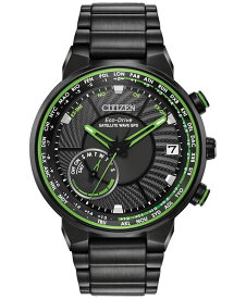 【送料無料】 シチズン メンズ 腕時計 アクセサリー Eco-Drive Men's Satellite Wave GPS Black-Tone Stainless Steel Bracelet Watch 44mm Black