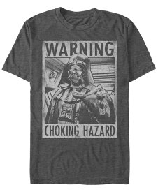 【送料無料】 フィフスサン メンズ Tシャツ トップス Star Wars Men's Classic Darth Vader Choking Hazard Short Sleeve T-Shirt Charcoal Heather