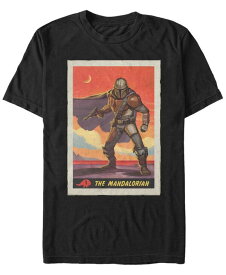【送料無料】 フィフスサン メンズ Tシャツ トップス Star Wars Men's Mandalorian Boba Fett Poster T-shirt Black