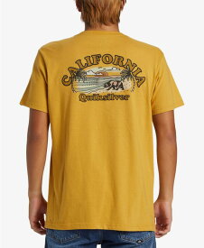 【送料無料】 クイックシルバー メンズ Tシャツ トップス Men's Ca Bear Coast Mt0 Crew Neck T-shirt Mustard