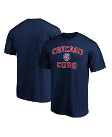 【送料無料】 ファナティクス メンズ Tシャツ トップス Men's Navy Chicago Cubs Team Heart & Soul T-shirt Navy