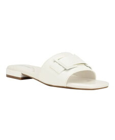 【送料無料】 カルバンクライン レディース サンダル シューズ Women's Tangelo Slip-On Dress Flat Sandals White