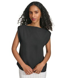 【送料無料】 カルバンクライン レディース シャツ トップス Women's Sleeveless Boat-Neck Top Black