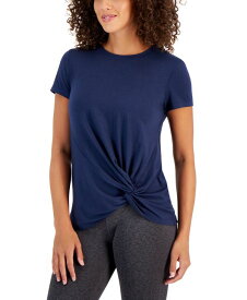 【送料無料】 イデオロギー レディース Tシャツ トップス Women's Side-Knot T-Shirt Indigo Sea