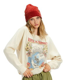 【送料無料】 ビラボン レディース シャツ トップス Juniors' Here We Go Graphic-Print Sweatshirt White Cap