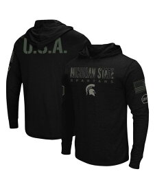 【送料無料】 コロシアム メンズ Tシャツ トップス Men's Black Michigan State Spartans OHT Military-Inspired Appreciation Hoodie Long Sleeve T-shirt Black